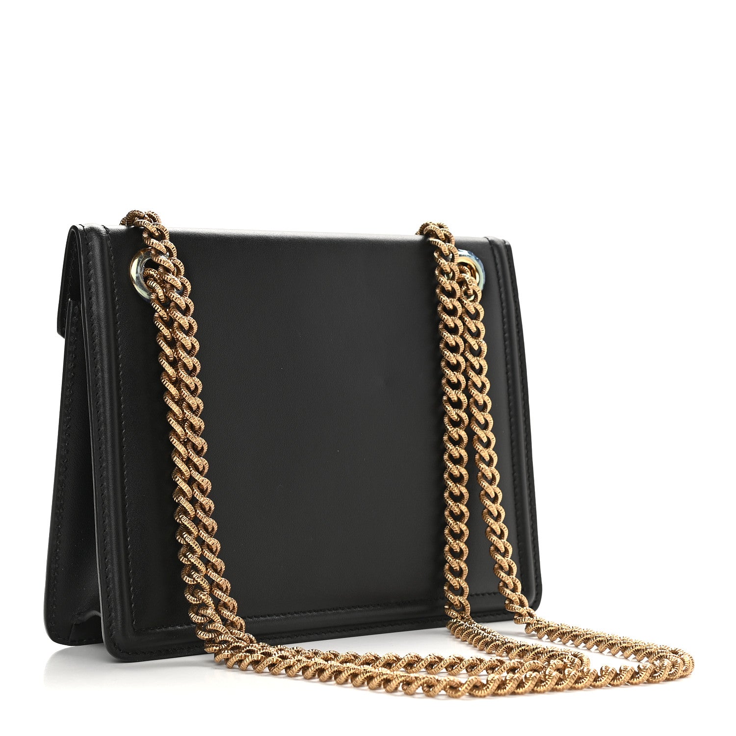Dolce & Gabbana Smooth Calfskin Small Devotion Envelope Bag Black 3 of 9