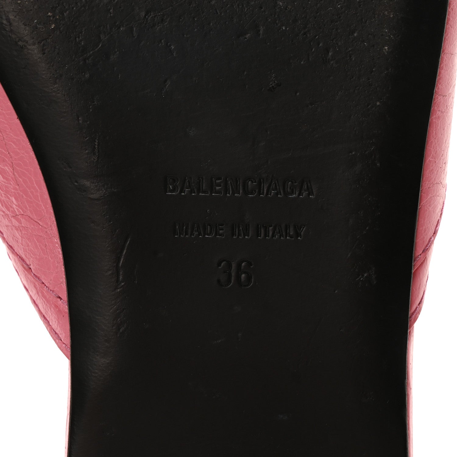 Balenciaga Agneau Arena Cagole Flat Slide Sandals 36 Sweet Pink 8 of 10