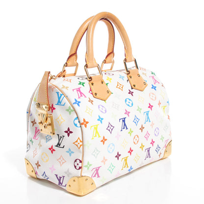 Louis Vuitton Monogram Multicolor Speedy 30 White 3 of 7