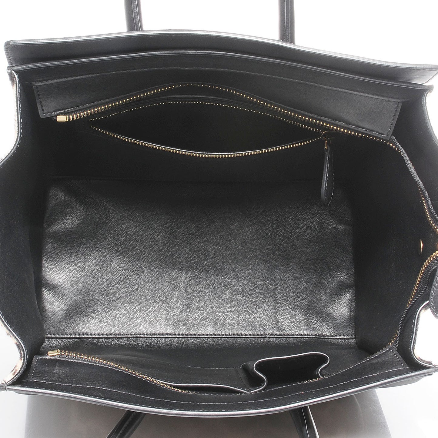 Leopard Pony Hair Mini Luggage Brown