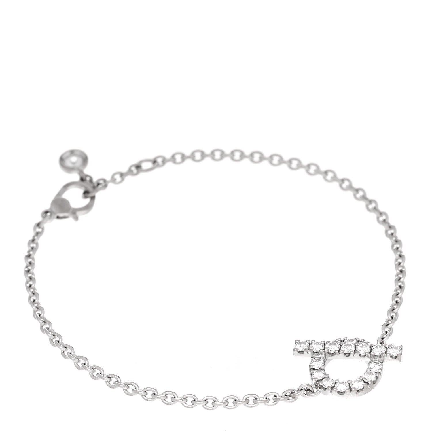 Hermes 18K White Gold Diamond Finesse Bracelet XS 1 of 4