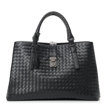 Bottega Veneta Nappa Intrecciato Medium Roma Tote Black 1 of 8