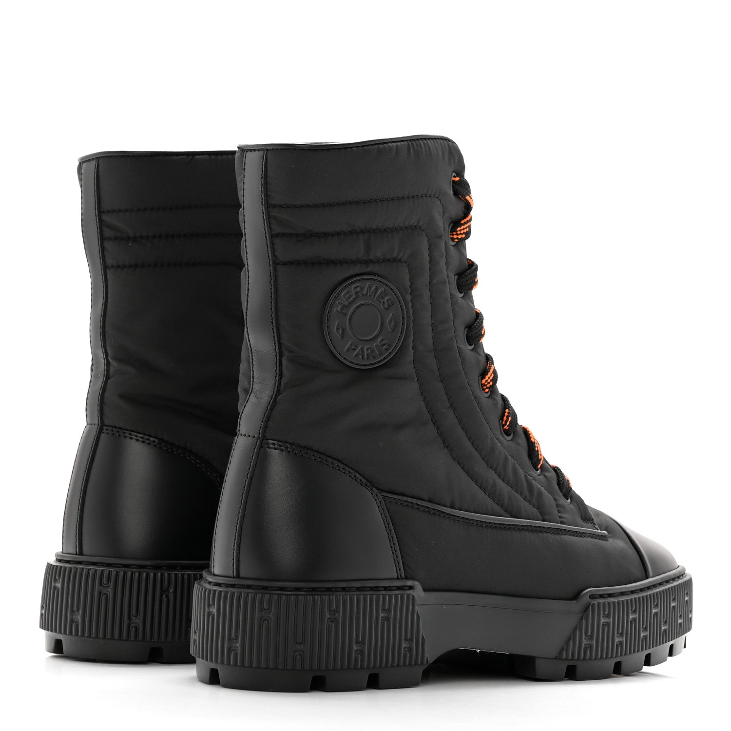 Hermes Calfskin Parachute Fresh Ankle Boots 37.5 Black 4 of 11