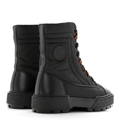 Hermes Calfskin Parachute Fresh Ankle Boots 37.5 Black 4 of 11