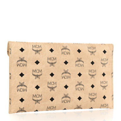 MCM Visetos Envelope Clutch Beige 3 of 8