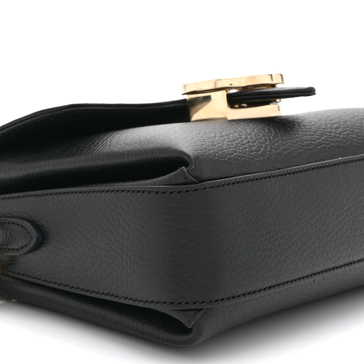 Gucci Dollar Calfskin Interlocking G Crossbody Bag Black 10 of 11