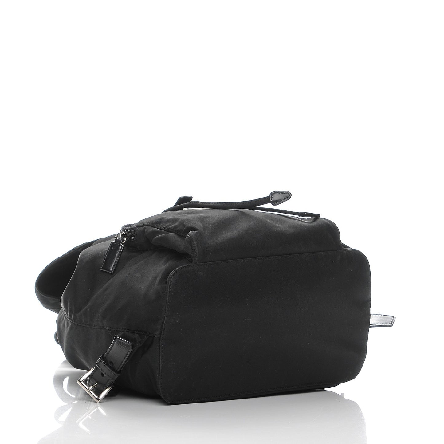 Nylon Vela Medium Cinch Backpack Black