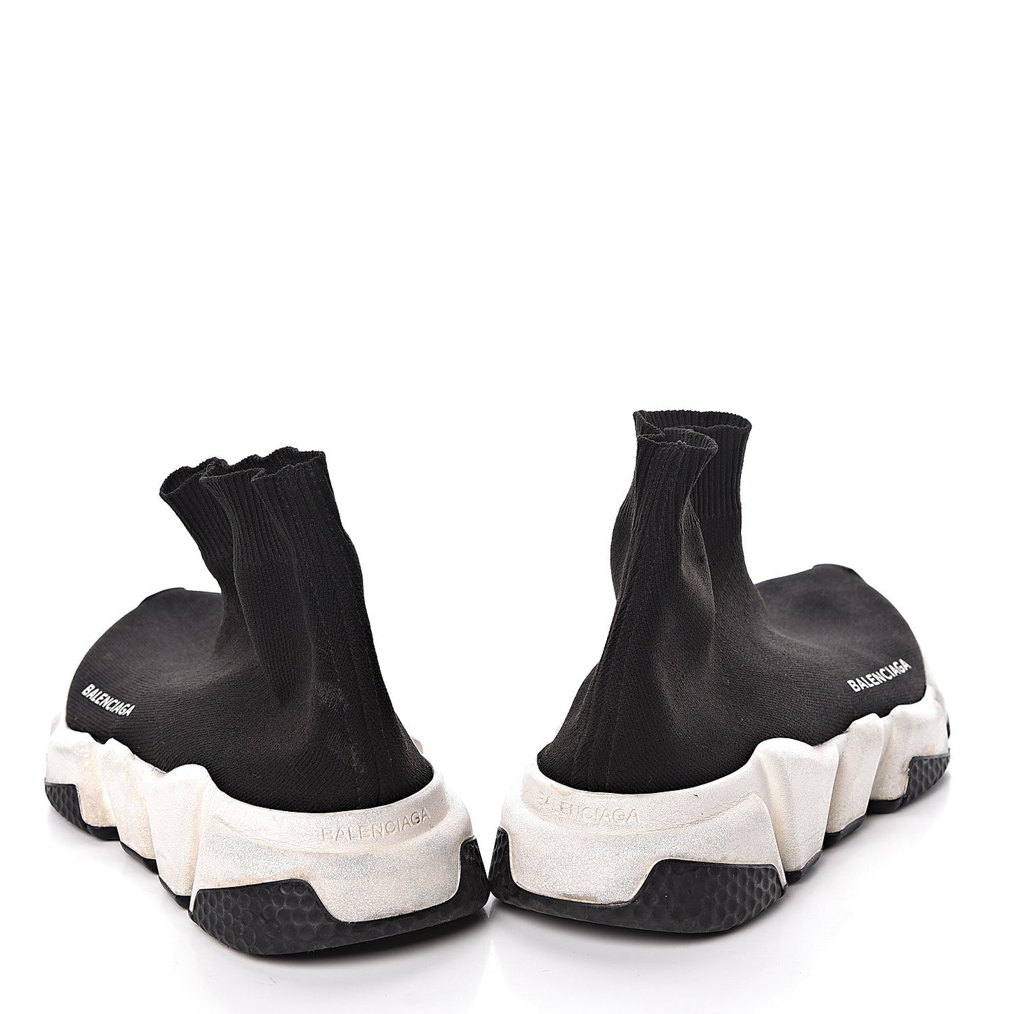 Neoprene Knit Womens Speed Sneakers 36 Black White