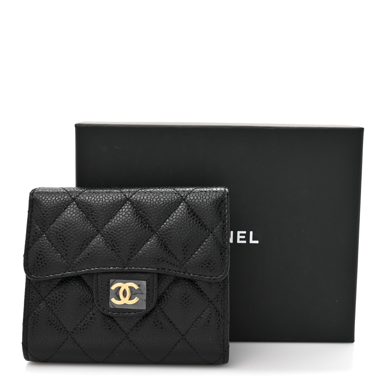Chanel Caviar Quilted Compact Flap Wallet Black 9 of 9