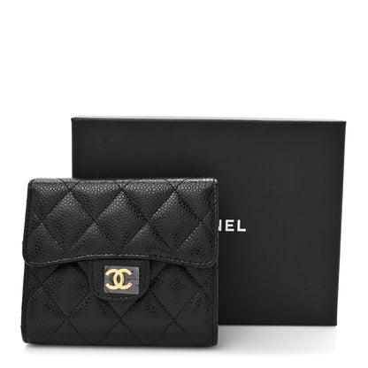 Chanel Caviar Quilted Compact Flap Wallet Black 9 of 9