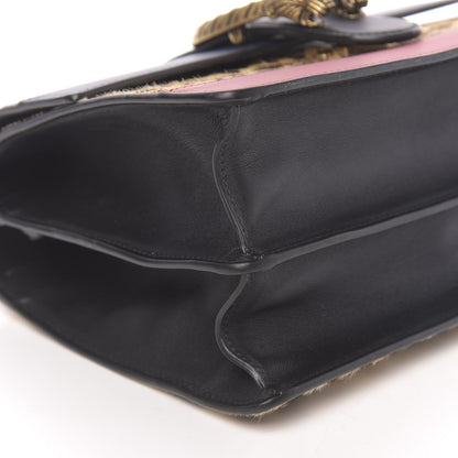 Gucci Calf Hair Calfskin Bamboo Web Leopard Print Medium Dionysus Top Handle Bag Natural Blue Agata Hibiscus Red 8 of 12