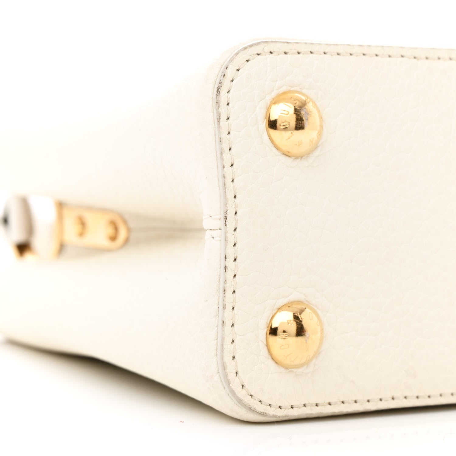 Louis Vuitton Taurillon Capucines BB Blanc Casse 9 of 12
