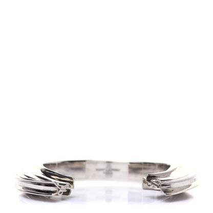 Saint Laurent Silvertone Plate Opyum Cuff Bracelet Silver 4 of 7
