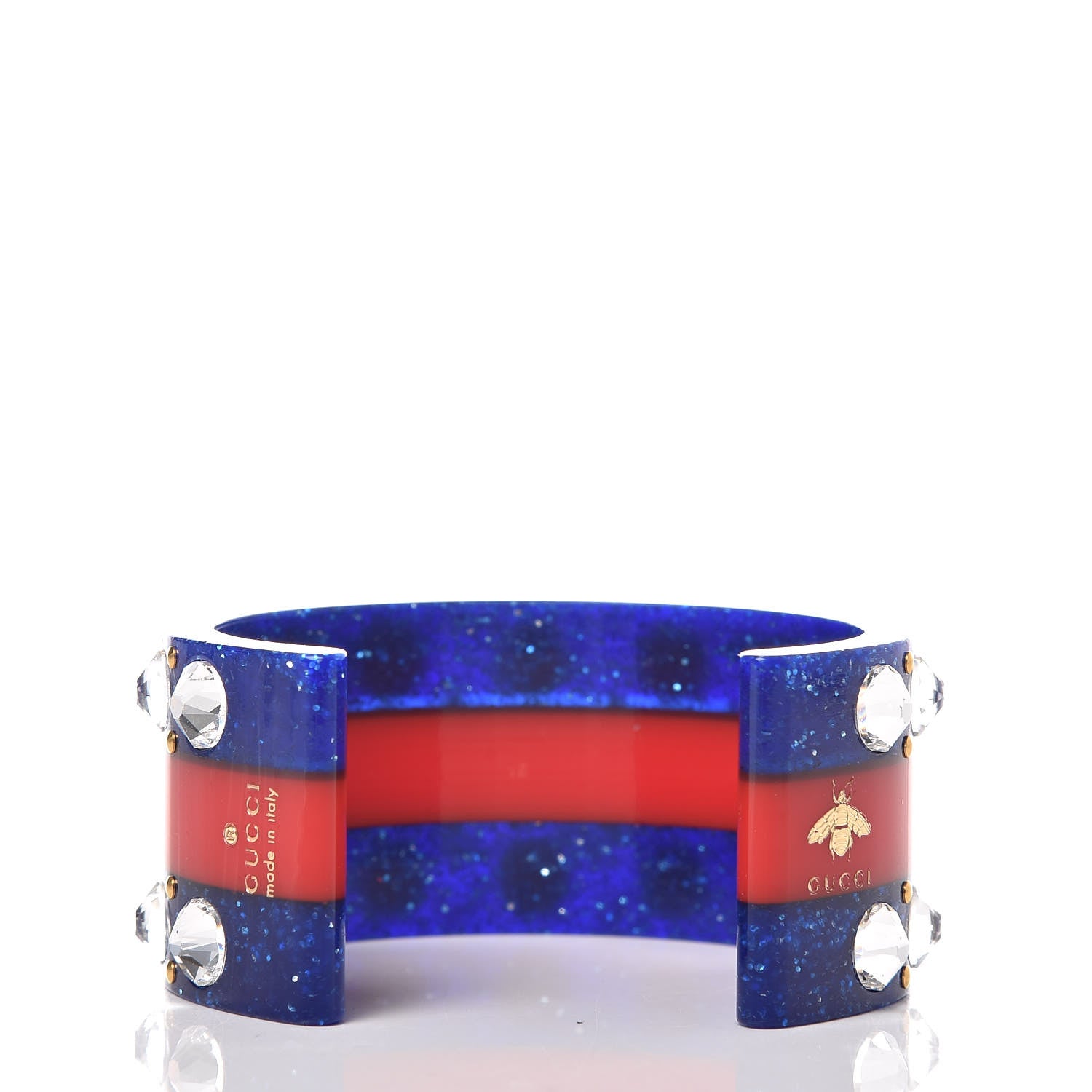 Gucci Crystal Web Cuff 16 Blue 3 of 5