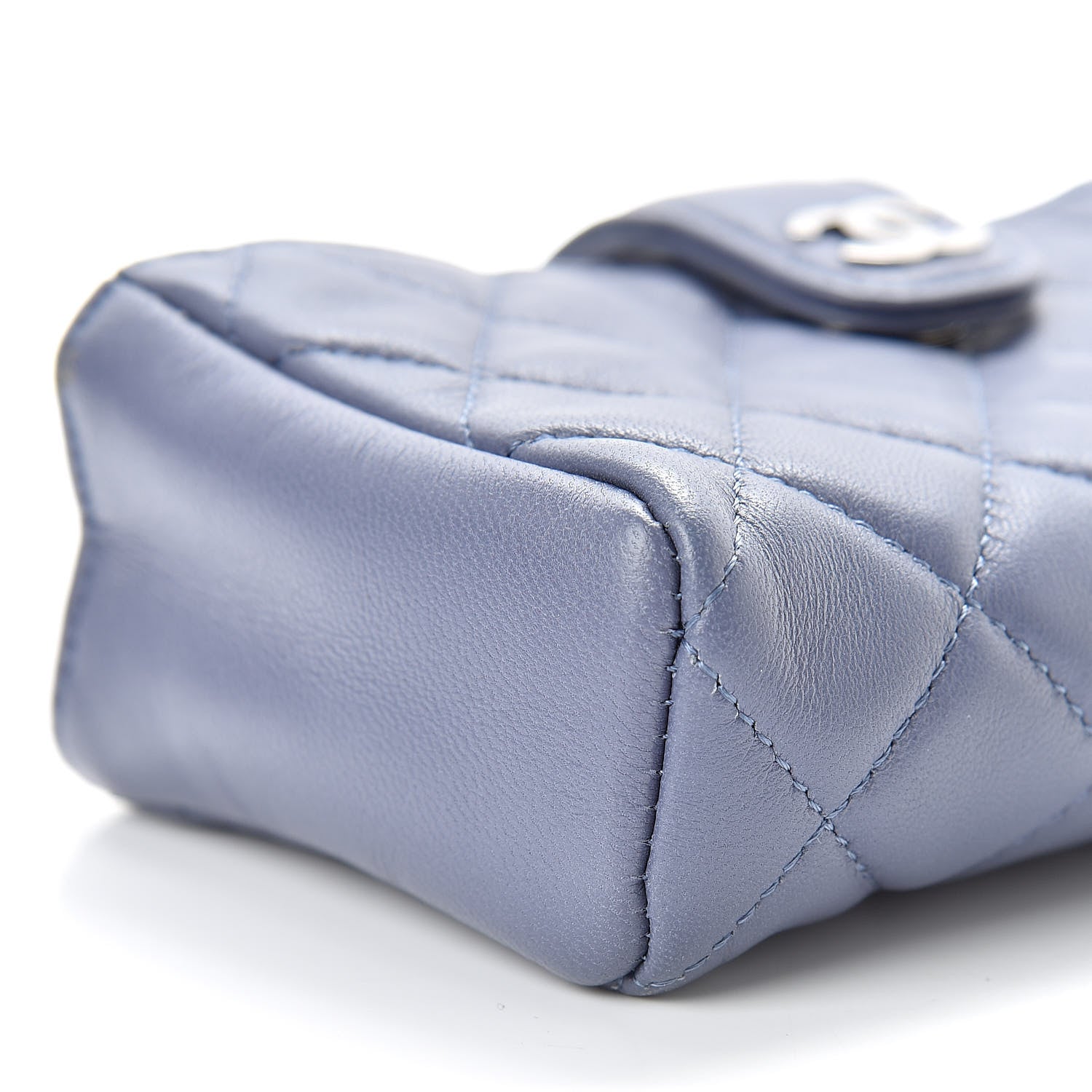 Chanel Lambskin Quilted Mini Phone Holder Clutch Lavender 5 of 10