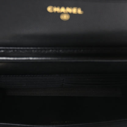 Chanel Caviar Timeless CC Wallet On Chain WOC Black 4 of 10