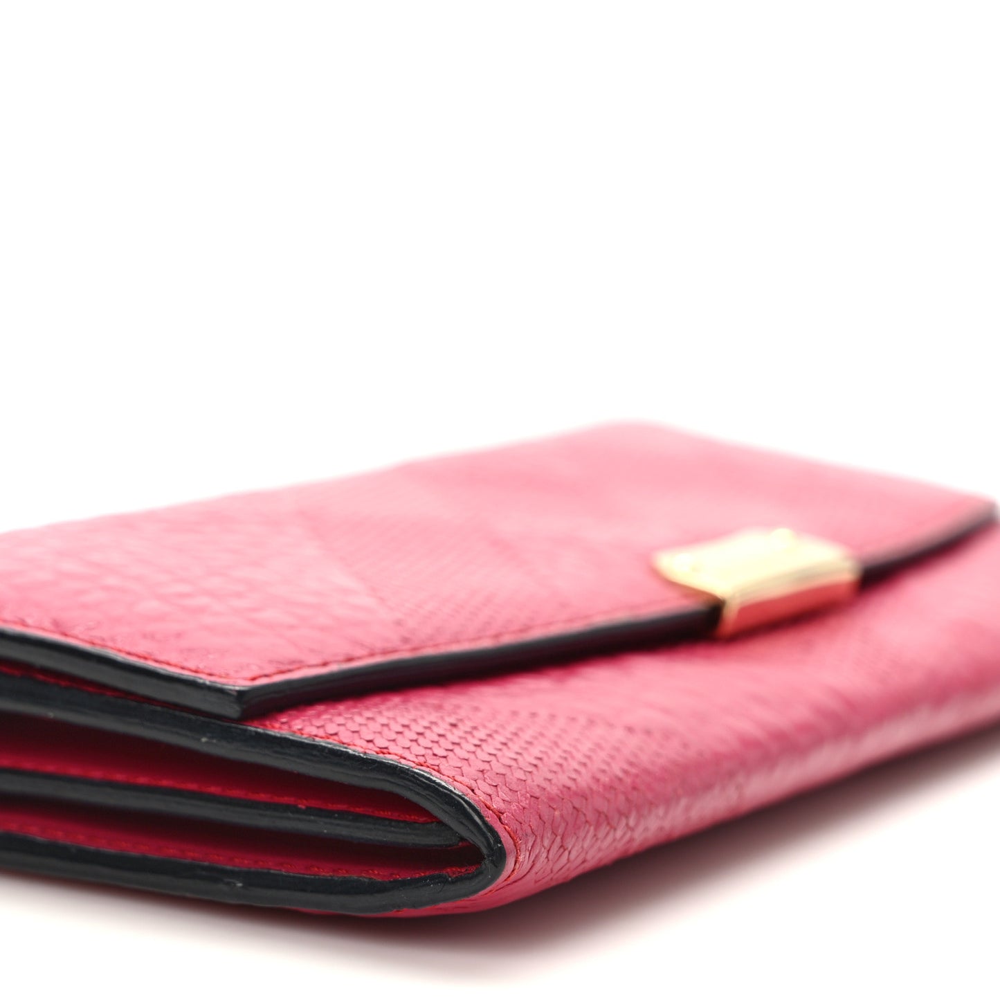 Signature Grain Calfskin Check Embossed Porter Continental Wallet Dark Plum