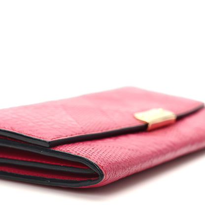 Burberry Signature Grain Calfskin Check Embossed Porter Continental Wallet Dark Plum 7 of 8
