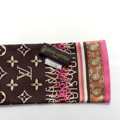 Louis Vuitton Silk Monogram Map Bandeau 3 of 4