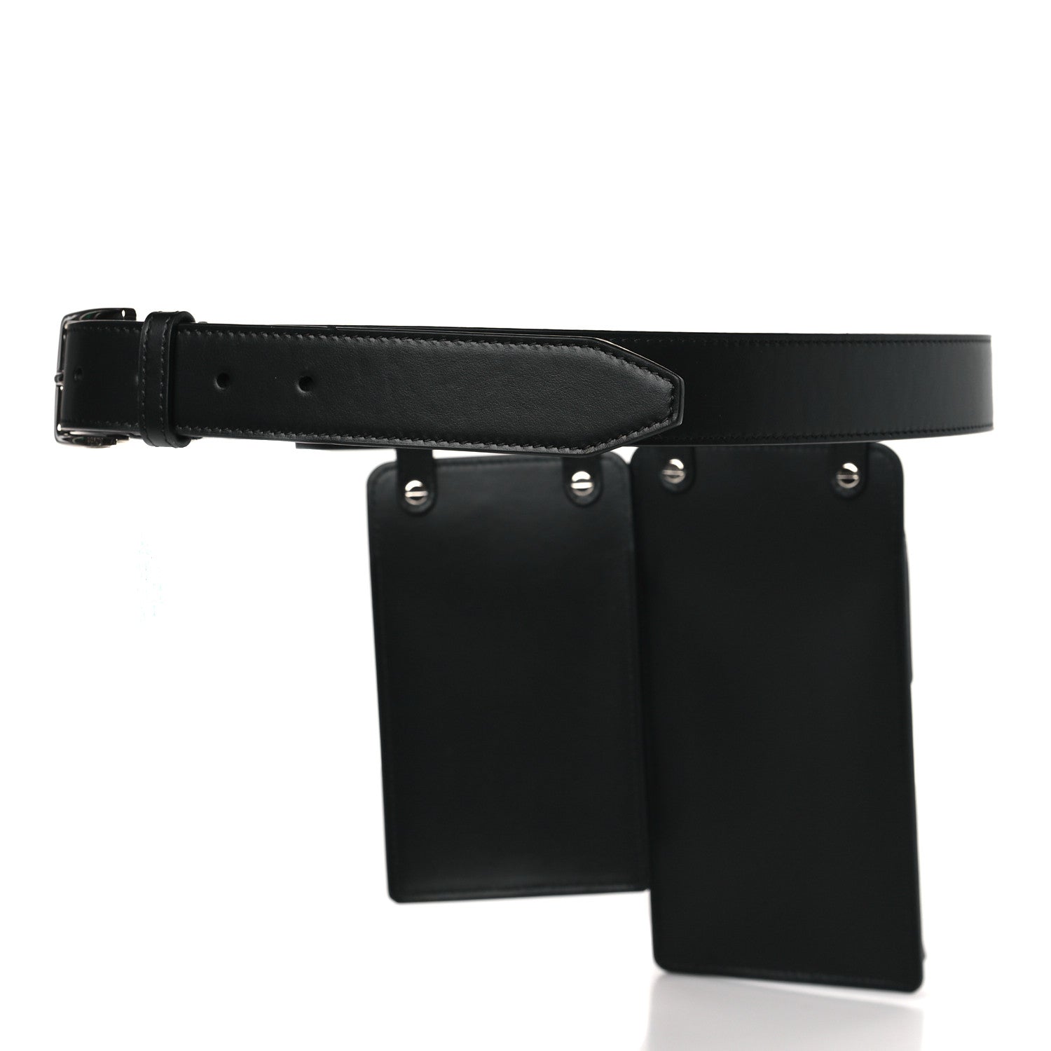 Fendi Vitello Glacier Utility Belt Pouch Black 3 of 7