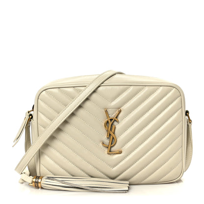 Saint Laurent Calfskin Matelasse Monogram Lou Camera Bag Crema Soft 1 of 10