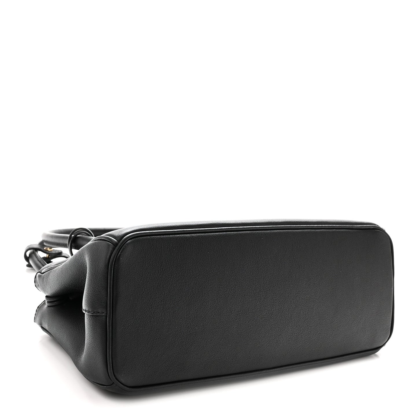Soft Grain Medium East West Galleria Double Zip Bag Black