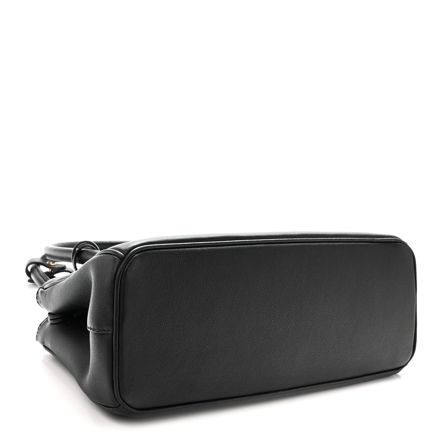 Prada Soft Grain Medium East West Galleria Double Zip Bag Black 4 of 9