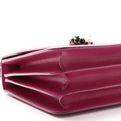 Bulgari Calfskin Galuchat Serpenti Forever Crossbody Pink 9 of 10