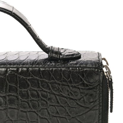 Gucci Crocodile Travel Document Case Black 15 of 21