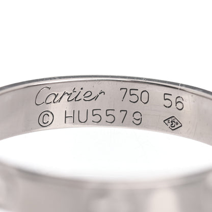 Cartier 18K White Gold 3.5mm LOVE Wedding Band Ring 56 7.5 4 of 4