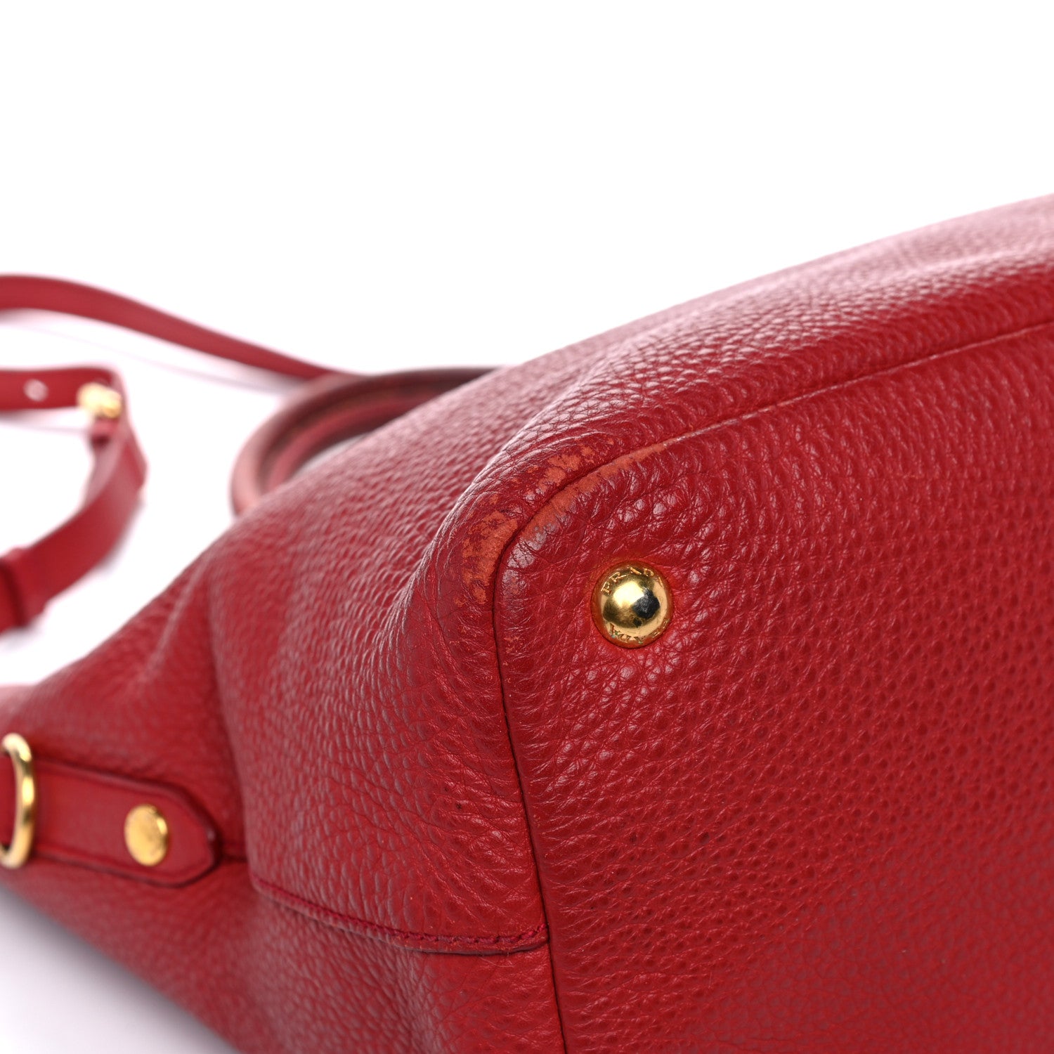 Prada Vitello Daino Tote Rosso 8 of 41