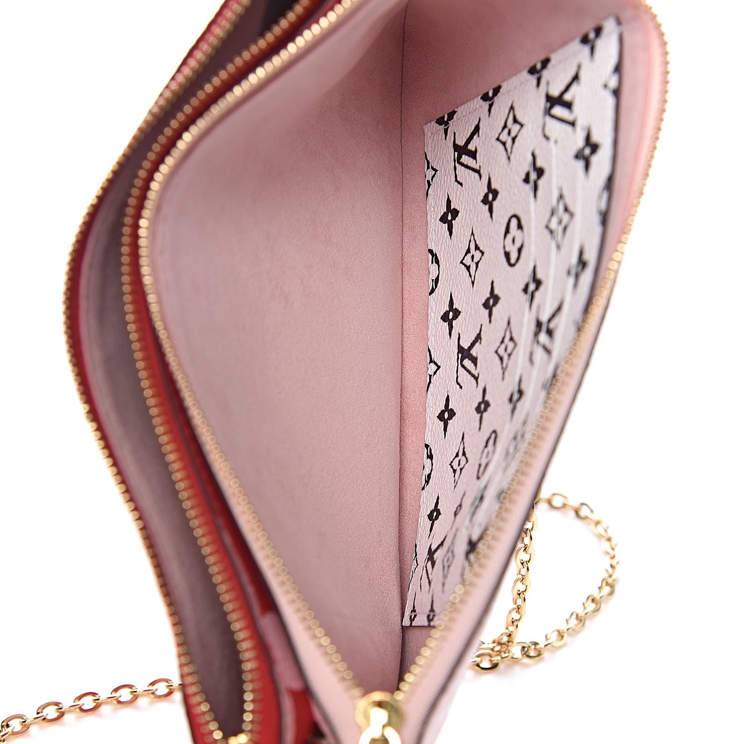 Louis Vuitton Monogram Giant Double Zip Pochette Rouge 7 of 11