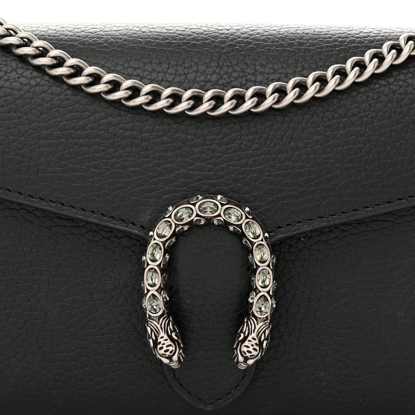 Calfskin Mini Dionysus Chain Wallet Black