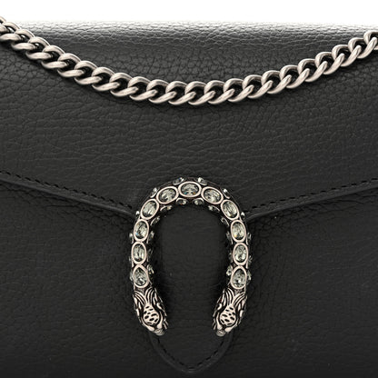 Gucci Calfskin Mini Dionysus Chain Wallet Black 8 of 13
