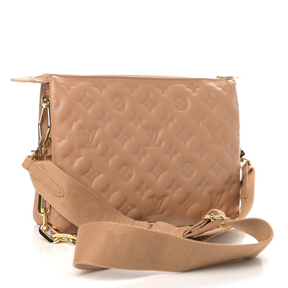 Louis Vuitton Lambskin Embossed Monogram Coussin PM Camel 3 of 8