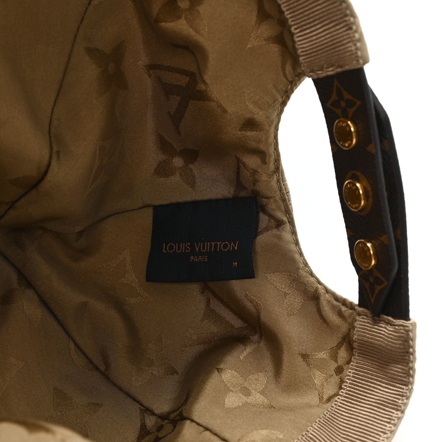 Louis Vuitton Polyester Silk Monogram LV Get Ready Cap M Beige