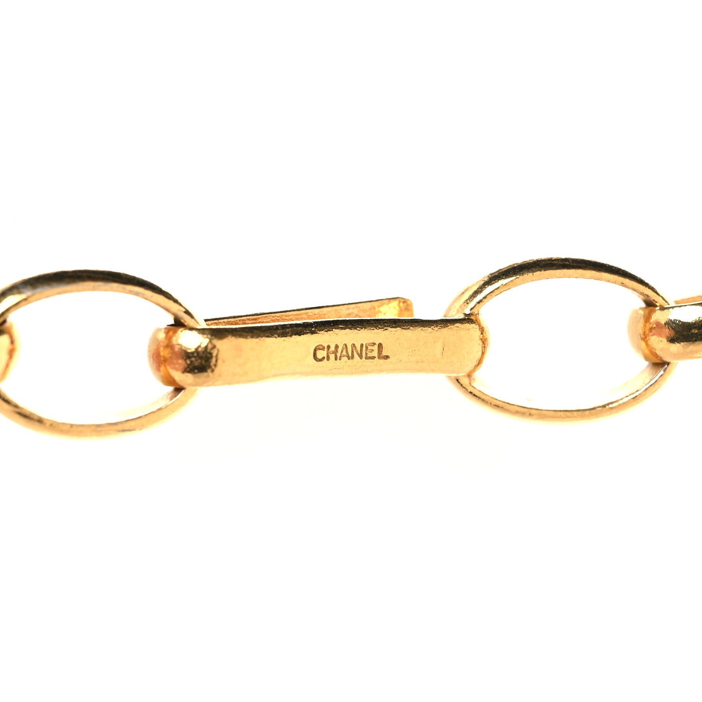 Metal Oversized Coco Chanel Medallion Necklace Gold