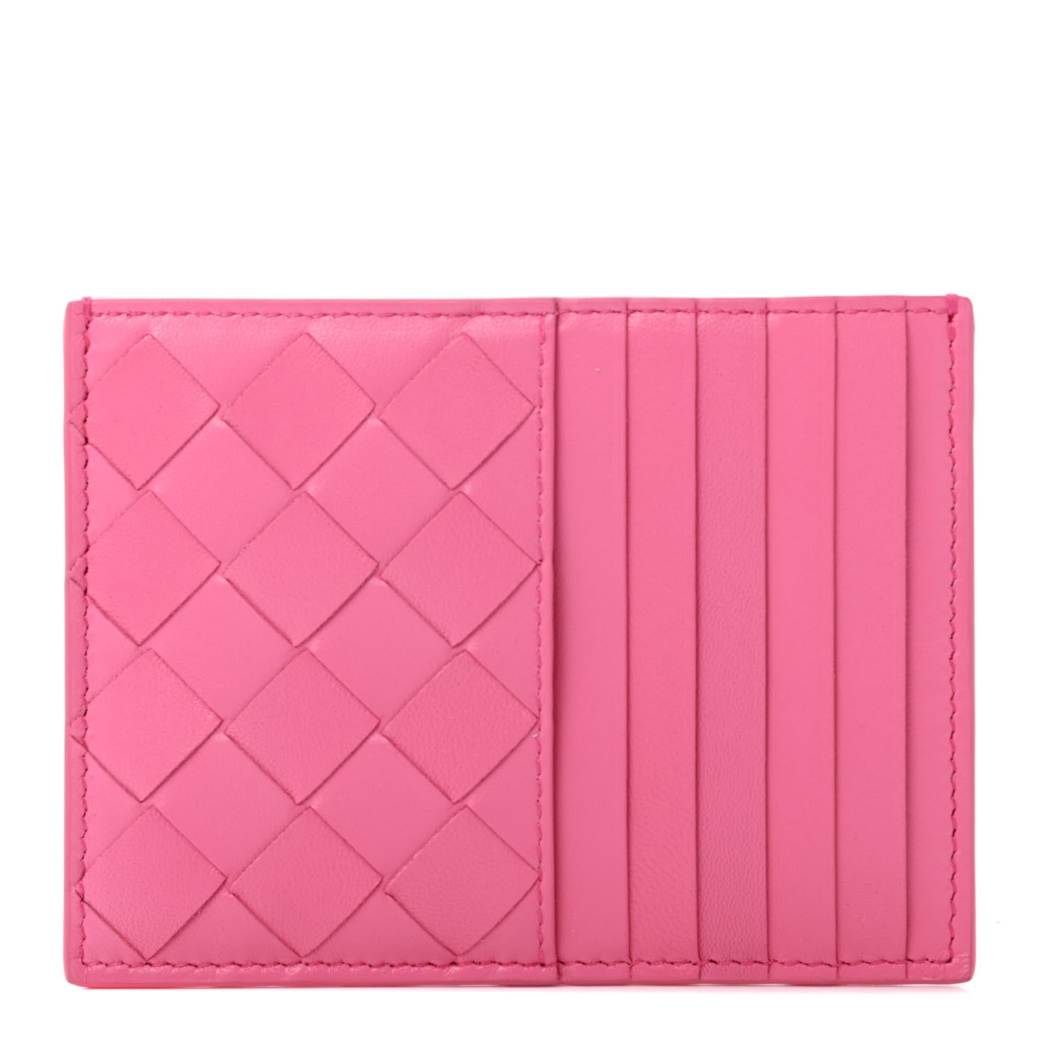 Bottega Veneta Nappa Intrecciato Card Case Pink 1 of 4
