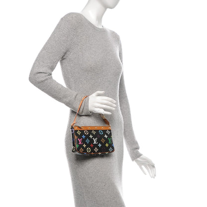 Louis Vuitton Monogram Multicolor Pochette Accessories Black 2 of 6