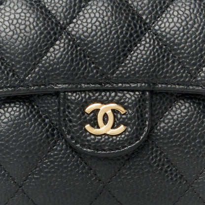 Chanel Caviar Quilted Long Flap Wallet Black 9 of 9