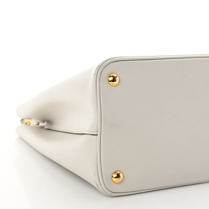 Prada Saffiano Cuir Medium Double Handle Bag Talco 8 of 10