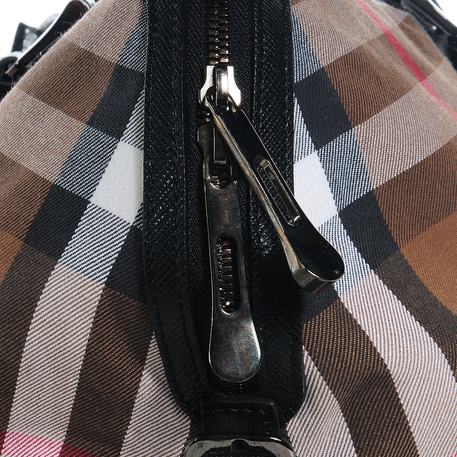 Burberry Textured Leather House Check Holdall Black 6 of 11