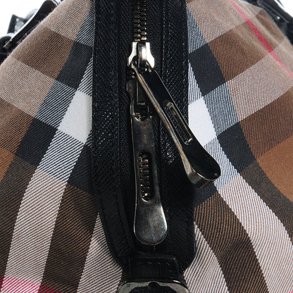 Burberry Textured Leather House Check Holdall Black 6 of 11