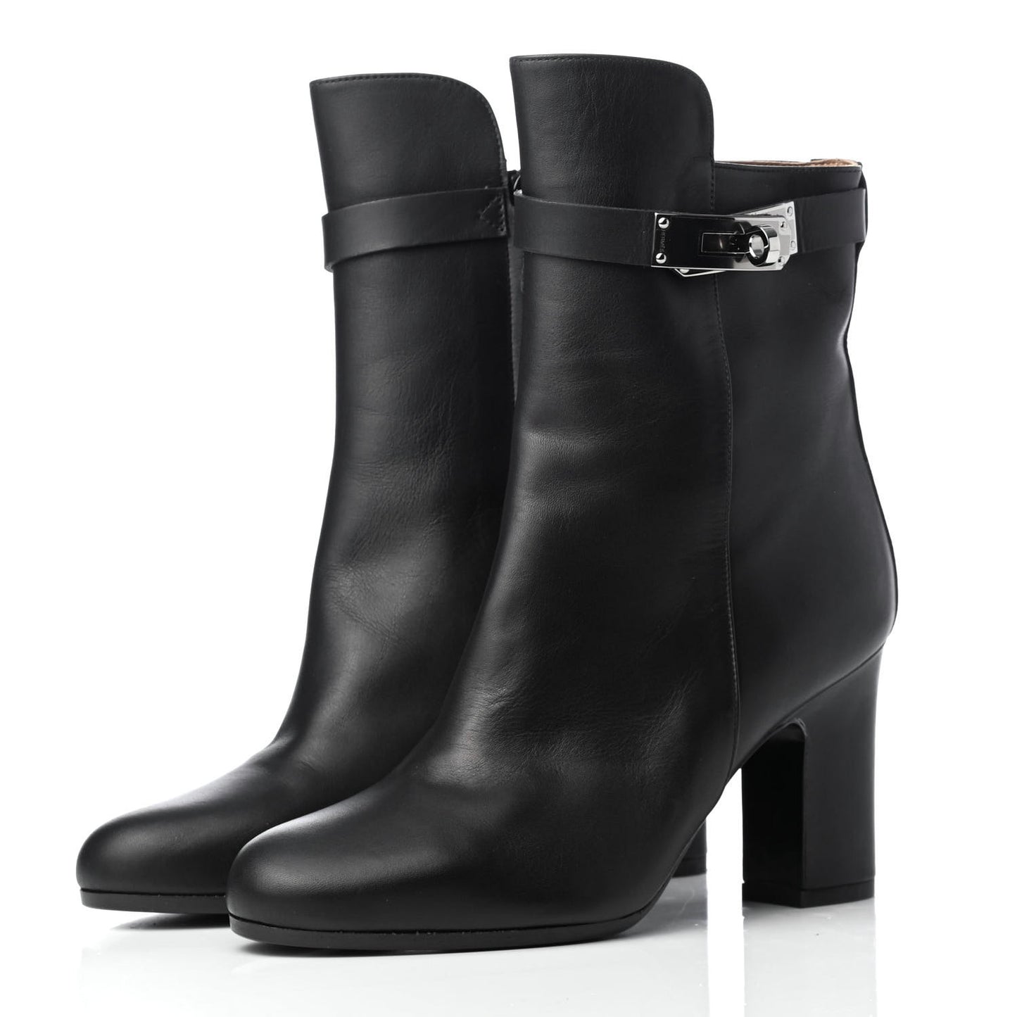 Calfskin Joueuse Ankle Boots 35 Black