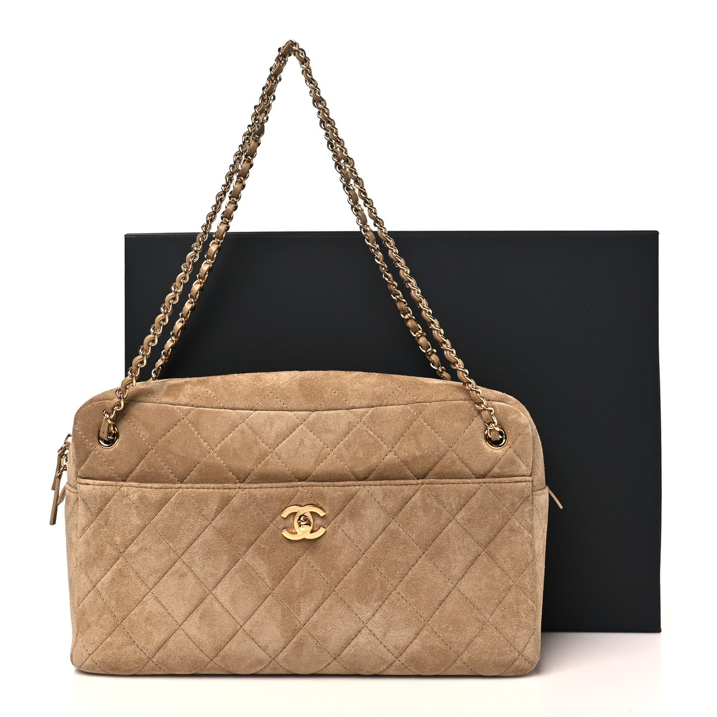 Suede Quilted Camerissimo Case Beige