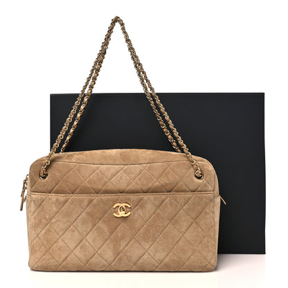 Chanel Suede Quilted Camerissimo Case Beige 11 of 11