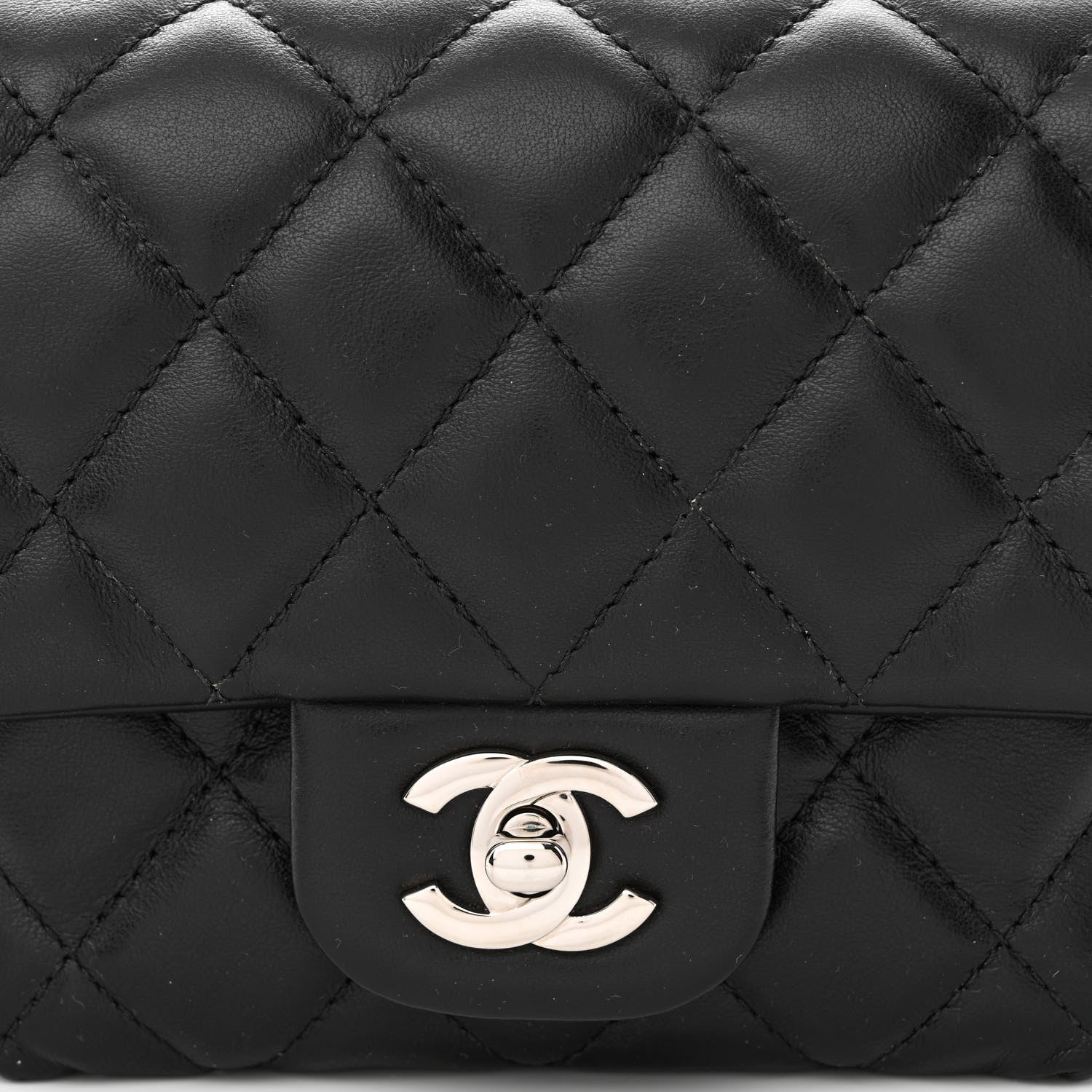 Chanel Calfskin Quilted CC Uniform Flap Belt Bag Black 9 of 11