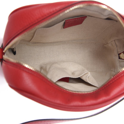 Gucci Pebbled Calfskin Small Soho Disco Bag Tabasco Red 5 of 7