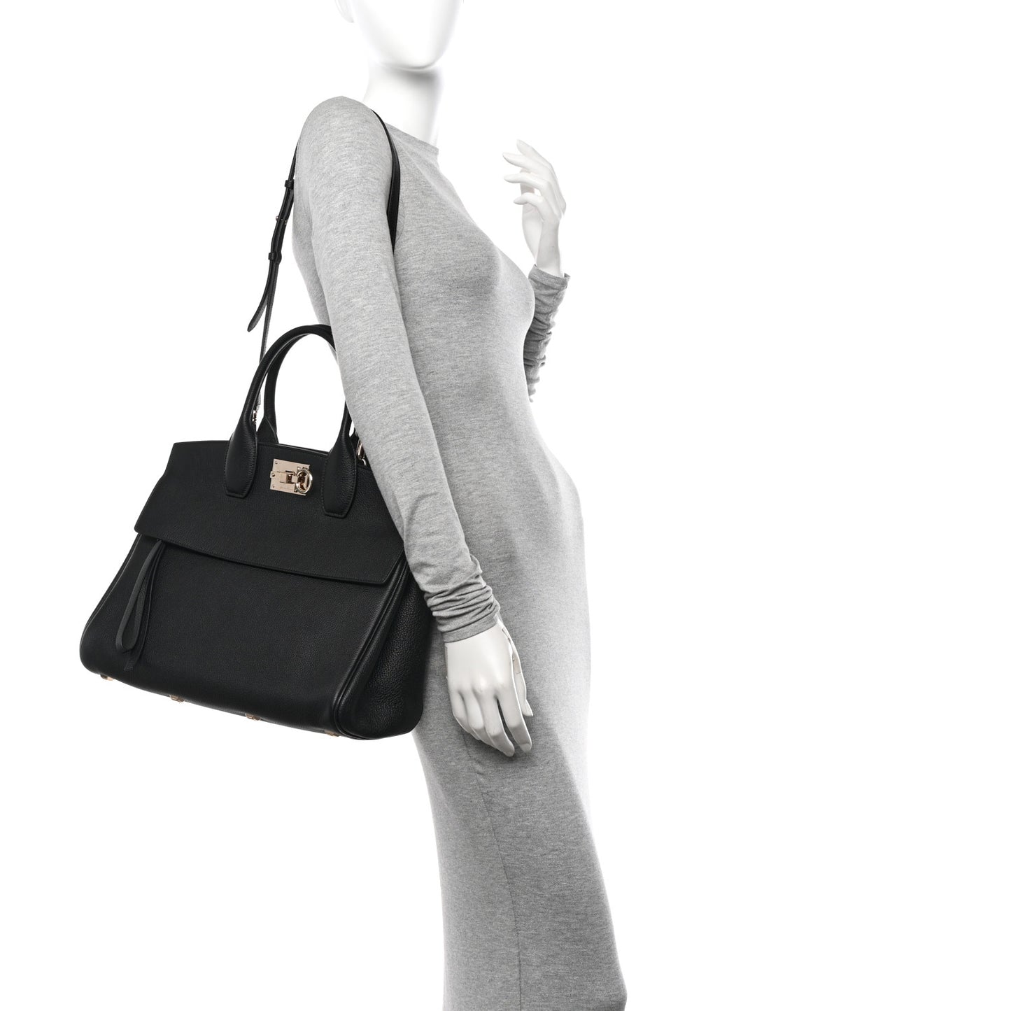 Calfskin Large Studio Bag Black