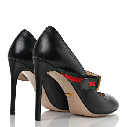 Gucci Malaga Kid Sylvie High Heel Pumps 36 Black 4 of 10